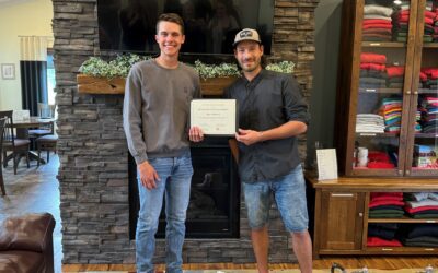 Jaren Hildebrand accepts Kaitlyn Marie Reimer scholarship